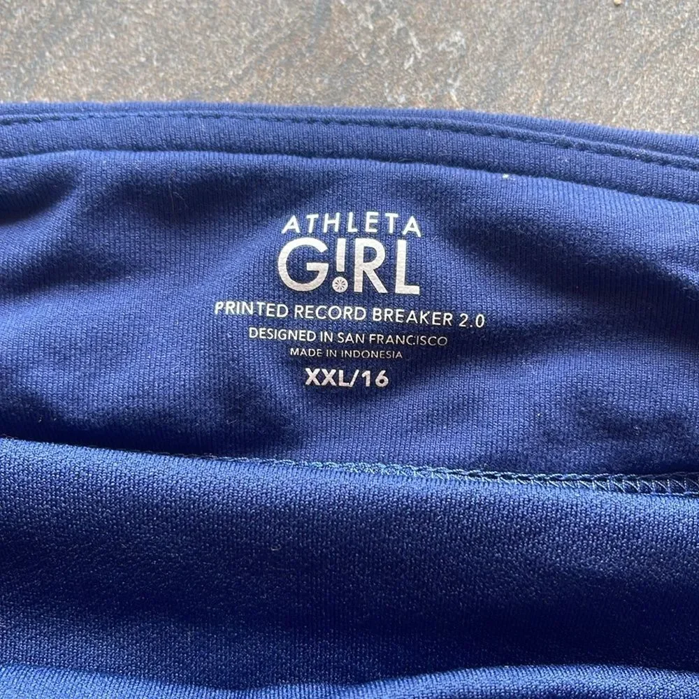ATHLETA Girl Shorts Sz XXL 16 RECORD BREAKER Pockets 2.0 Athletic Running NICE!